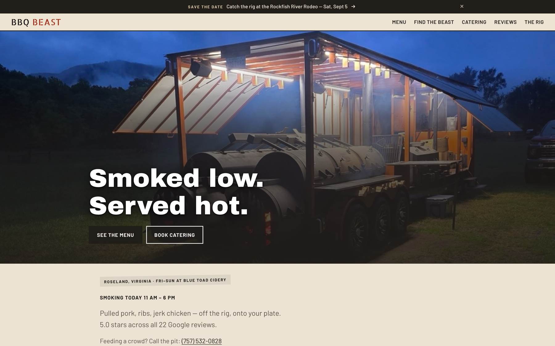 BBQ Beast website built by The Smithy